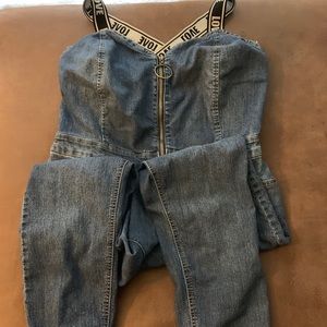 Stretchy Jean Jumpsuit